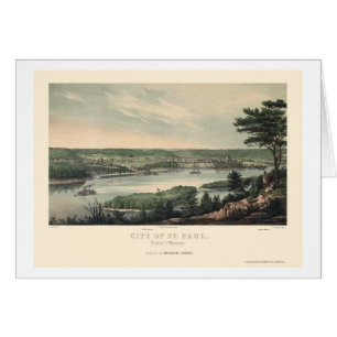 Saint Paul, carte panoramique de manganèse - 1853