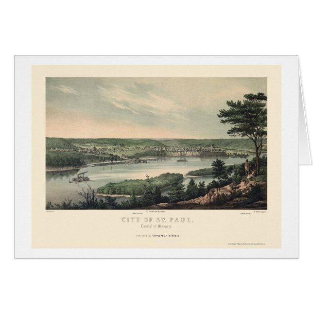 Saint Paul, carte panoramique de manganèse - 1853 (Devant horizontal)