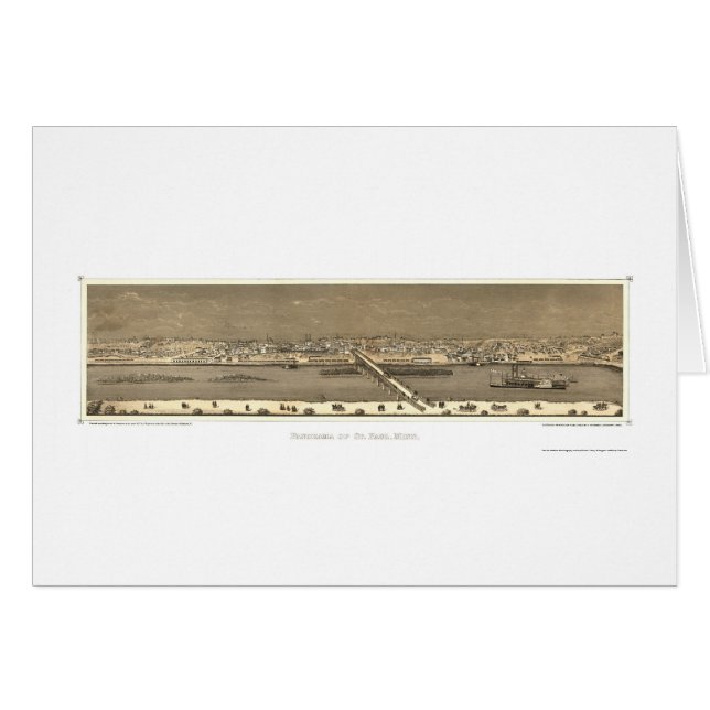 Saint Paul, carte panoramique de manganèse - 1873 (Devant horizontal)