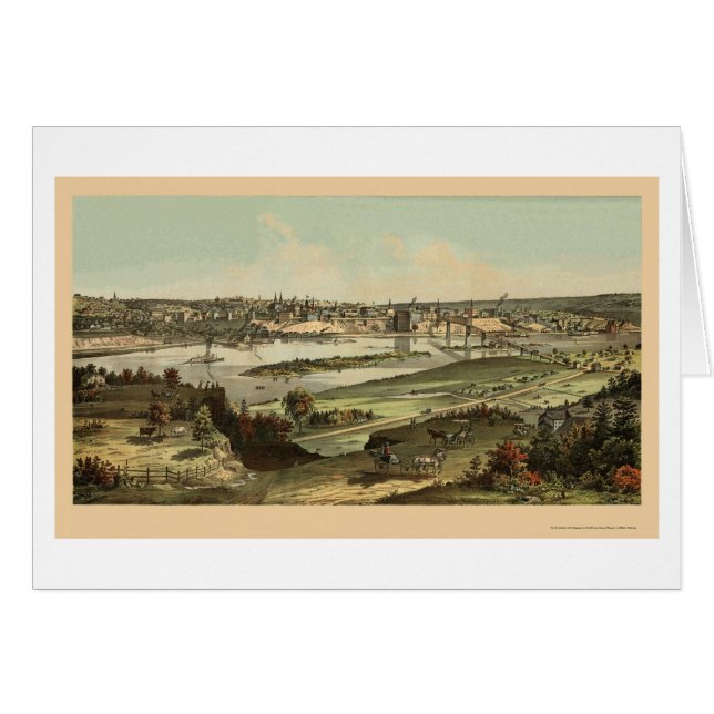 Saint Paul, carte panoramique de manganèse - 1874 (Devant horizontal)