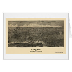 Saint Paul, carte panoramique de manganèse - 1888