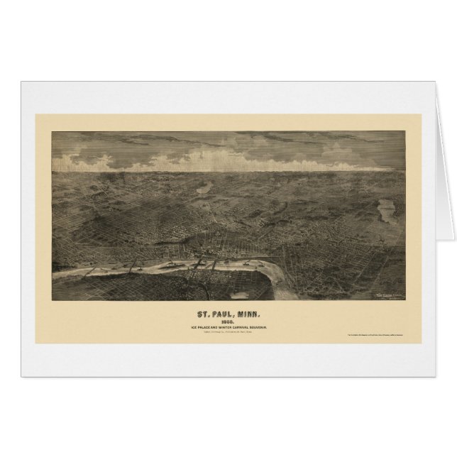 Saint Paul, carte panoramique de manganèse - 1888 (Devant horizontal)
