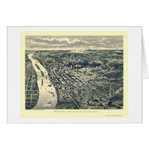 Saint Paul, carte panoramique de manganèse - 1893
