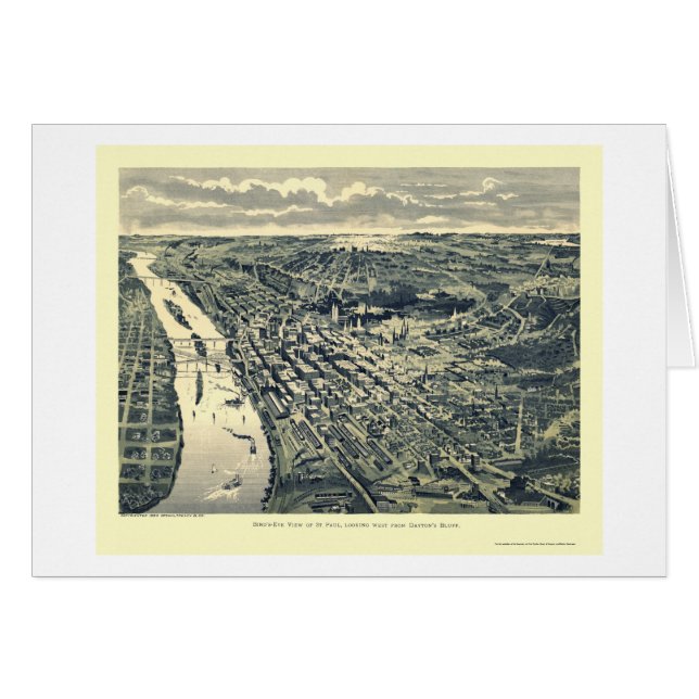 Saint Paul, carte panoramique de manganèse - 1893 (Devant horizontal)