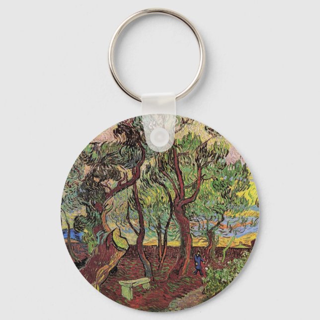 Saint Paul Hospital and Garden by Vincent van Gogh Keychain (Front)