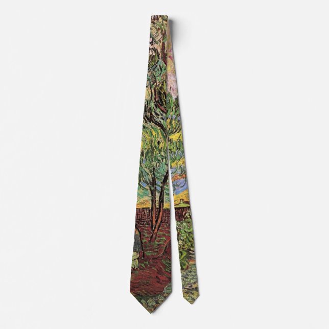 Saint Paul Hospital and Garden by Vincent van Gogh Tie (Front)