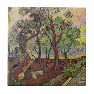 Saint Paul Hospital and Garden by Vincent van Gogh Tile