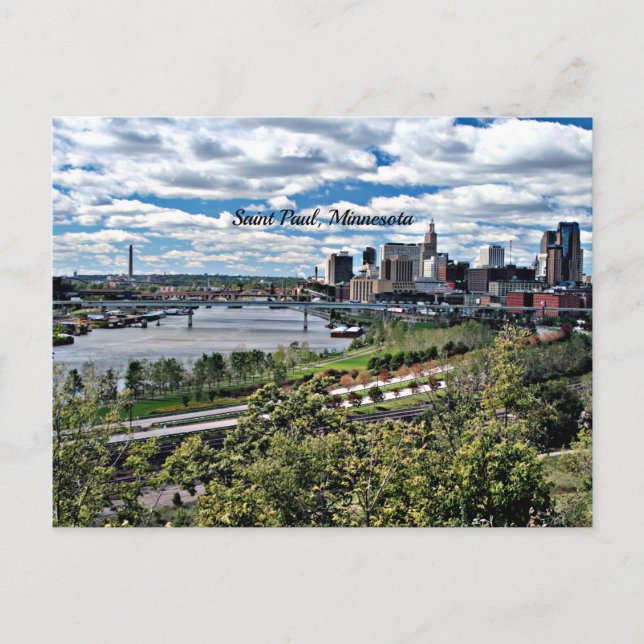 Saint Paul, Minnesota Landscape Postcard (Front)