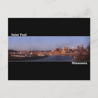 Saint Paul, Minnesota Post Card (Black)