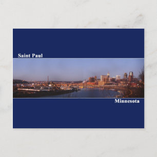 Saint Paul, Minnesota Post Card (Dark Blue)
