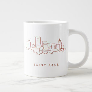 Saint Paul, Minnesota Skyline Large Coffee Mug