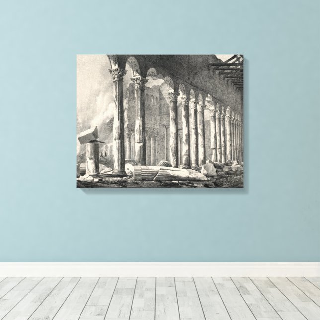 Saint Paul's Basilica Rome After 1823 Fire Canvas Print (Insitu(Wood Floor))