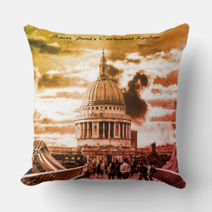 Saint Paul's Cathedral London. Throw Pillow