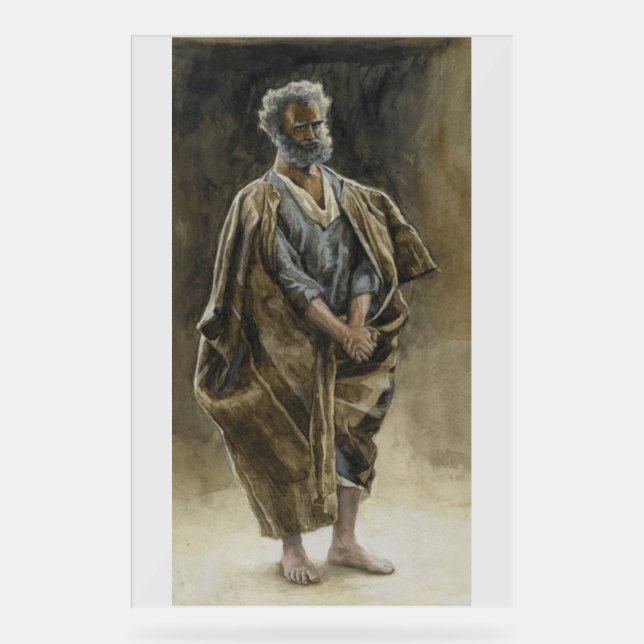 Saint Peter Apostle by James Tissot  Acrylic Sign (Front)