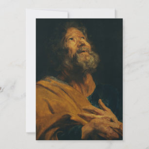 Saint Peter by Antoon van Dyck Holiday Card