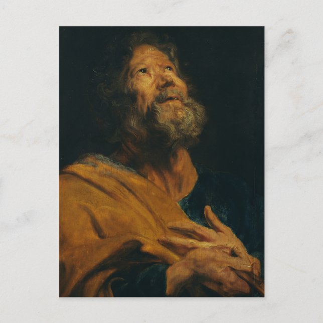 Saint Peter by Antoon van Dyck Postcard (Front)