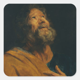 Saint Peter by Antoon van Dyck Square Sticker