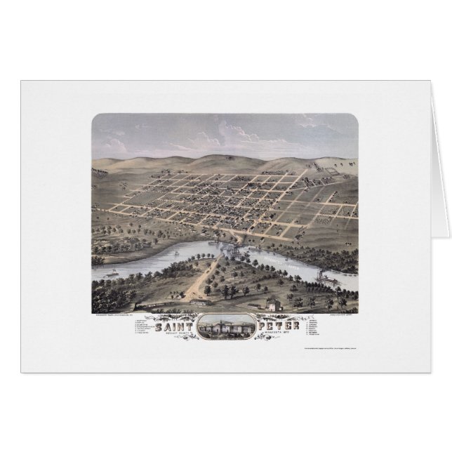 Saint Peter, MN Panoramic Map - 1870 (Front Horizontal)