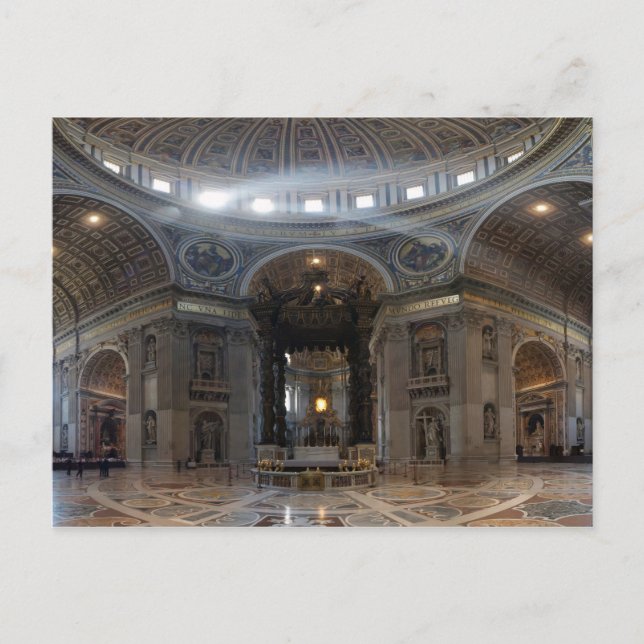 Saint Peter's Basilica and The Baldacchino Postcard (Front)