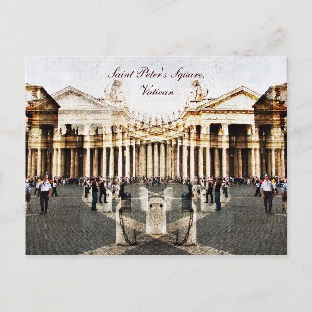 Saint Peter's square, Vatican postcard (Front)