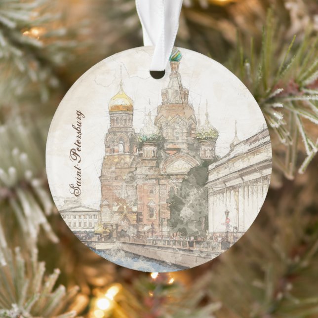 Saint-Pétersbourg Russie Ornement - Souvenir de vo (Arbre)