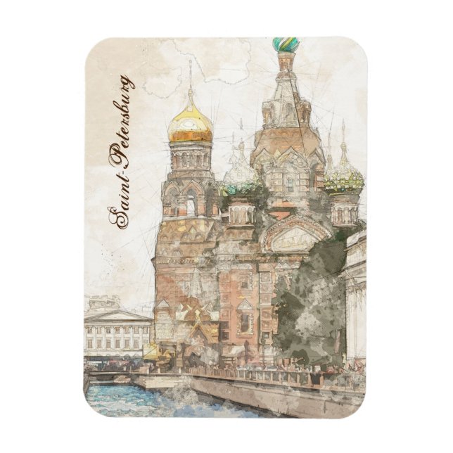 Saint-Pétersbourg Russie Souvenir Magnet - Pittore (Vertical)