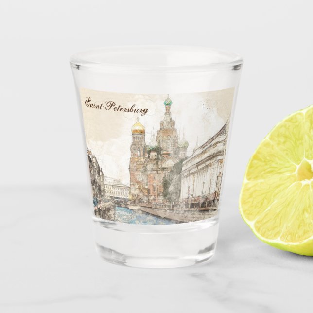 Saint-Pétersbourg Russie - Verre de tir - Cadeau d (Devant)
