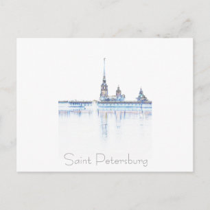 Saint Petersburg City Russia Architecture Postcard