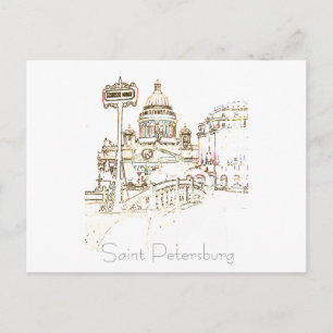 Saint Petersburg City Russia Architecture Postcard