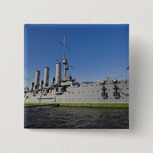 Saint Petersburg, Cruiser Aurora 2 Inch Square Button