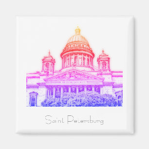 Saint Petersburg Russia City View Landscape Magnet