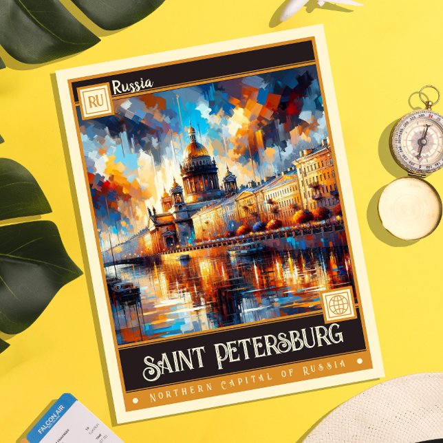Saint Petersburg, Russia | Vintage Painting Postcard (Creator Uploaded)