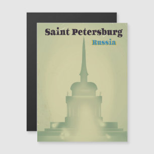 Saint Petersburg Russia vintage style travel print