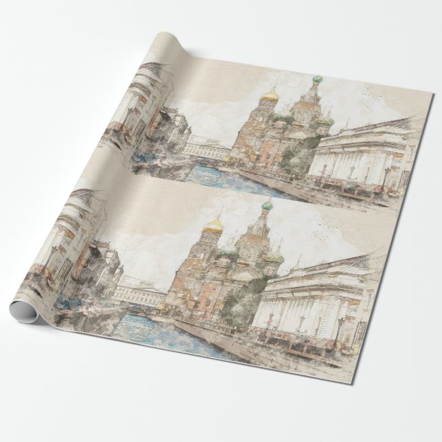 Saint-Petersburg, Russia Wrapping Paper (Unrolled)