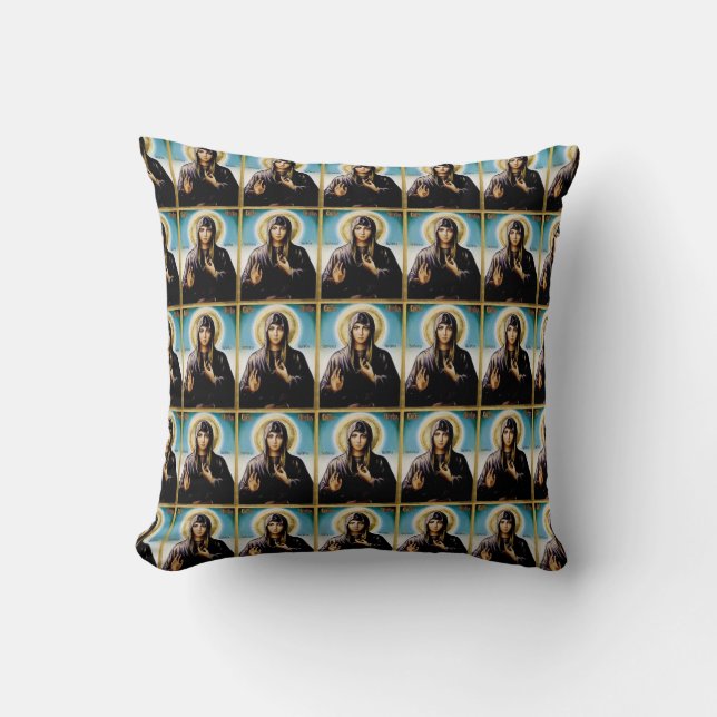 saint petka throw pillow (Front)