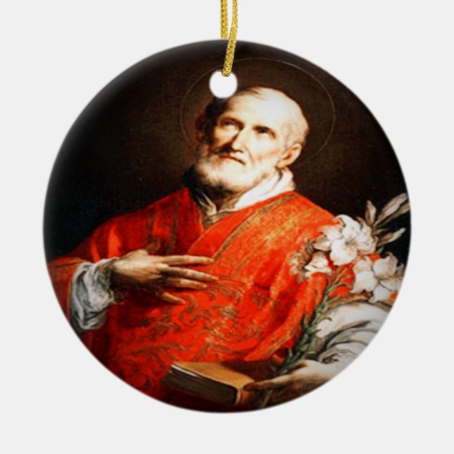 Saint Philip Neri Ceramic Ornament (Front)