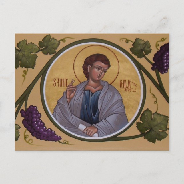 Saint Philippe, la carte de prière de l'Apôtre (Devant)