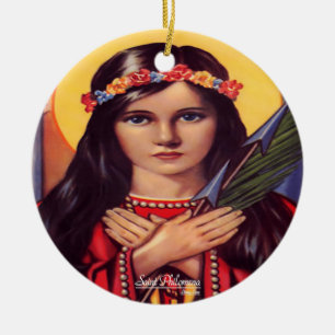 Saint Philomena Ceramic Ornament