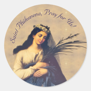 Saint Philomena  Classic Round Sticker