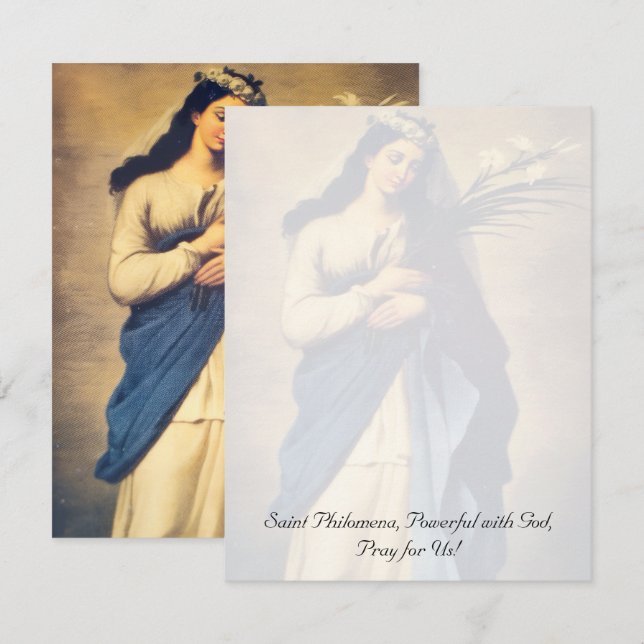 Saint Philomena Inspirational card (Front/Back)