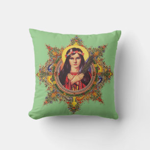 Saint Philomena Throw Pillow