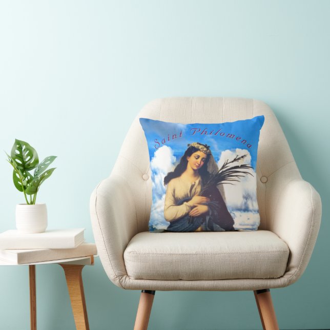 Saint Philomena  Throw Pillow (Chair)