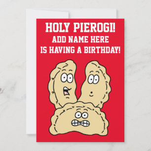 Saint Pierogi Invitation d'anniversaire polonaise