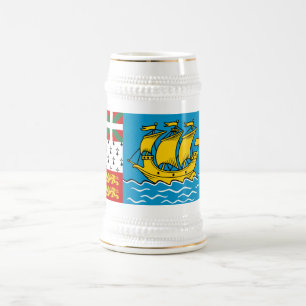 Saint Pierre and Miquelon Flag Beer Stein
