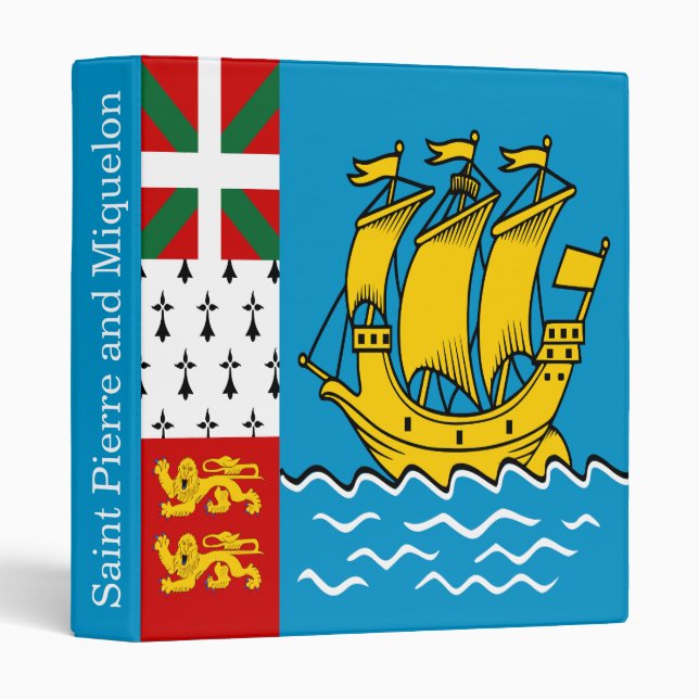 Saint Pierre and Miquelon Flag Binder (Front/Spine)