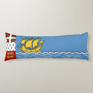 Saint Pierre and Miquelon flag Body Pillow