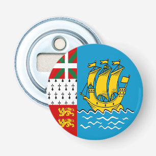 Saint Pierre and Miquelon Flag Bottle Opener