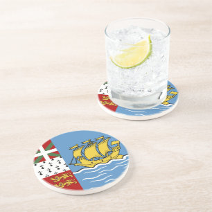 Saint Pierre and Miquelon flag Coaster