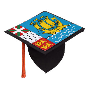 Saint Pierre and Miquelon Flag Graduation Cap Topper