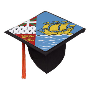 Saint Pierre and Miquelon flag Graduation Cap Topper